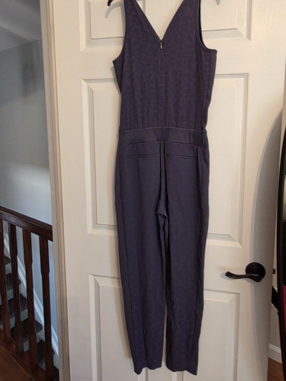 Athleta Sleeveless V-Neck Jumpsuit in Plum
